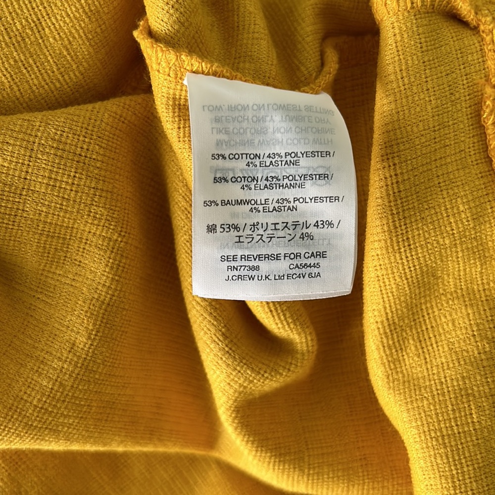 Madewell Off The Shoulder Cropped Tie Front Top in Celestial Gold - XS - Picture 12 of 15